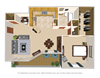 1 Bedroom, 1 Bath 800SqFt